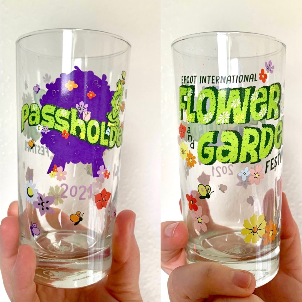 Disney Flower and Garden Festival Epcot Annual Passholder Figment Drinking Glass